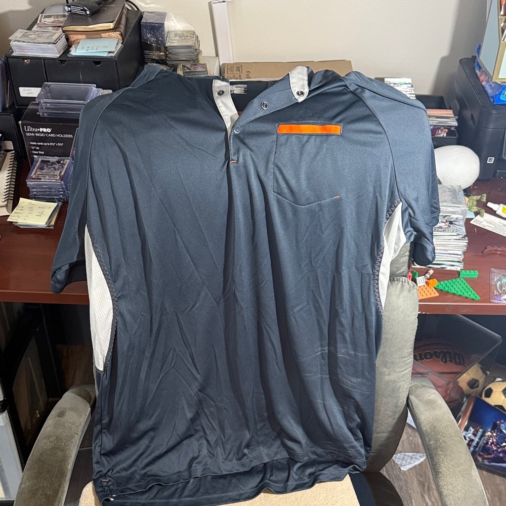 Under Armour Black and Gray Polo Shirt
